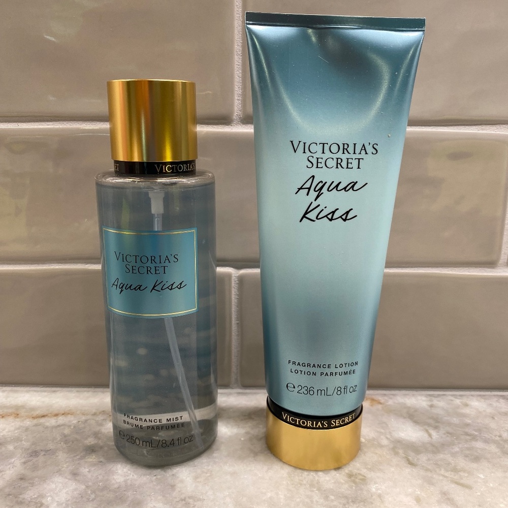 NEW Victoria's Secret Fragrance Lotion & Mist Set Aqua Kiss